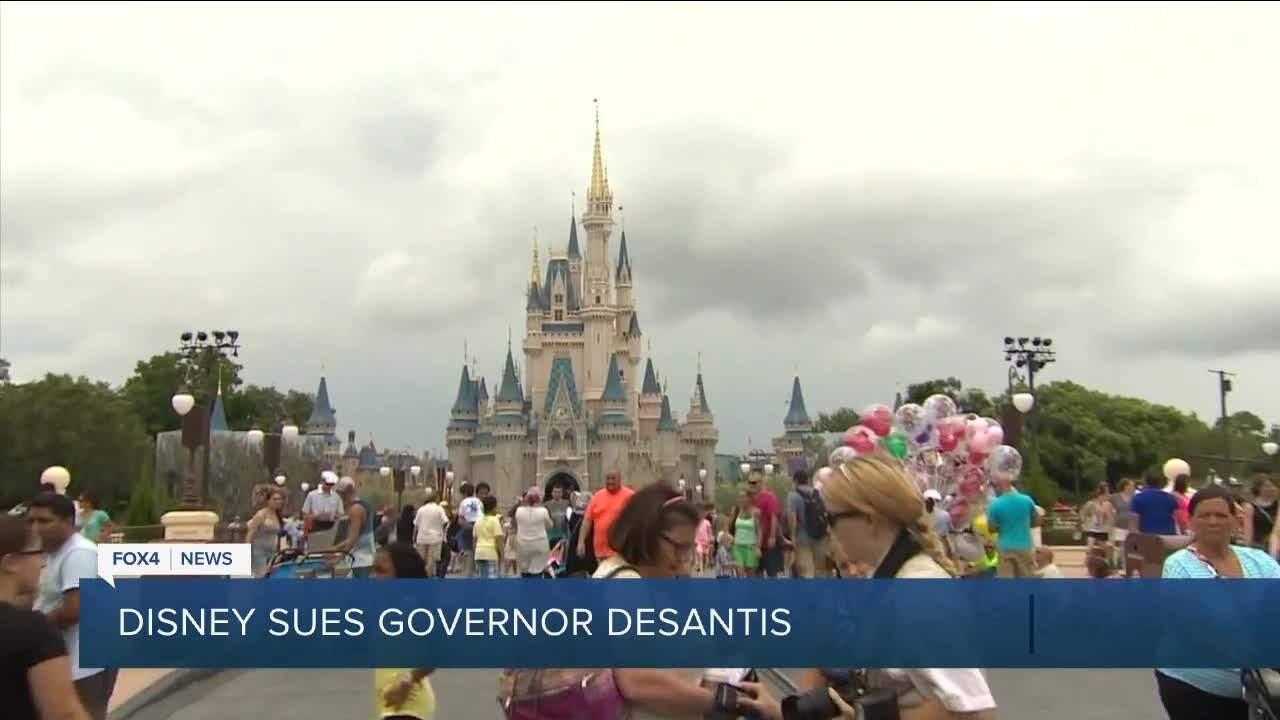 Disney sues Ron DeSantis, accusing Florida governor of 'targeted campaign' of 'retaliation'