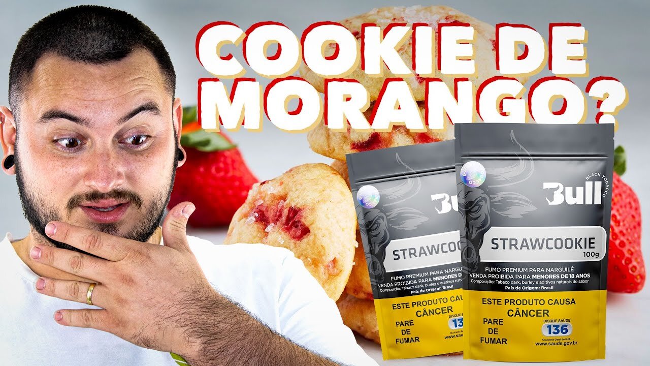 LANÇAMENTO COOKIE DE MORANGO BOLACHA DE MORANGO STRAWCOOKIE BULL BLACK TOBACCO- SESSAO COM FIRFAO