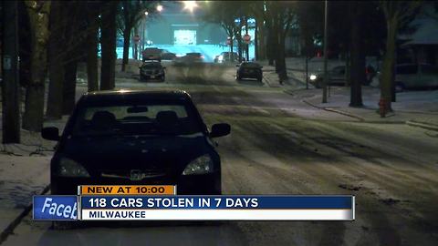 'A cold car is better than no car': 118 cars stolen in Milwaukee this week