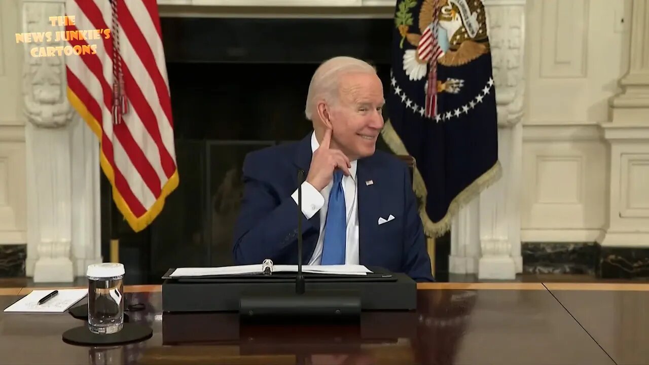 It seems like watching the press ushered out of the room makes him happy.