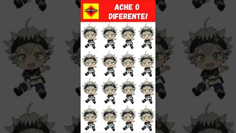 Quiz Black Clover - Ache o Emoji Diferente do Asta - Anime Challenge #shorts