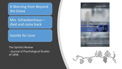 Spiritist Review 1858 – A Warning from Beyond the Grave