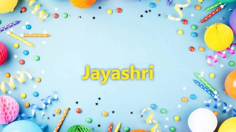 Happy Birthday to Jayashri - Birthday Wish From Birthday Bash