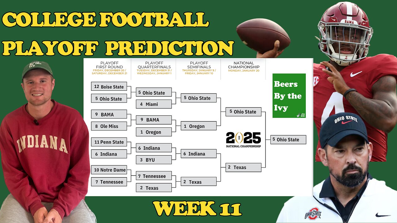 College Football Playoff Predictions | Week 11 | Beers By the Ivy