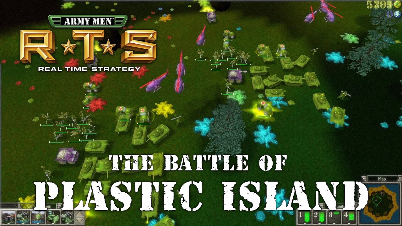 Army Men RTS - MULTIPLAYER - 1 - The Battle of Plastic Island (Hard Difficulty)