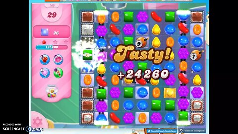 Candy Crush Level 760 Audio Talkthrough, 3 Stars 0 Boosters