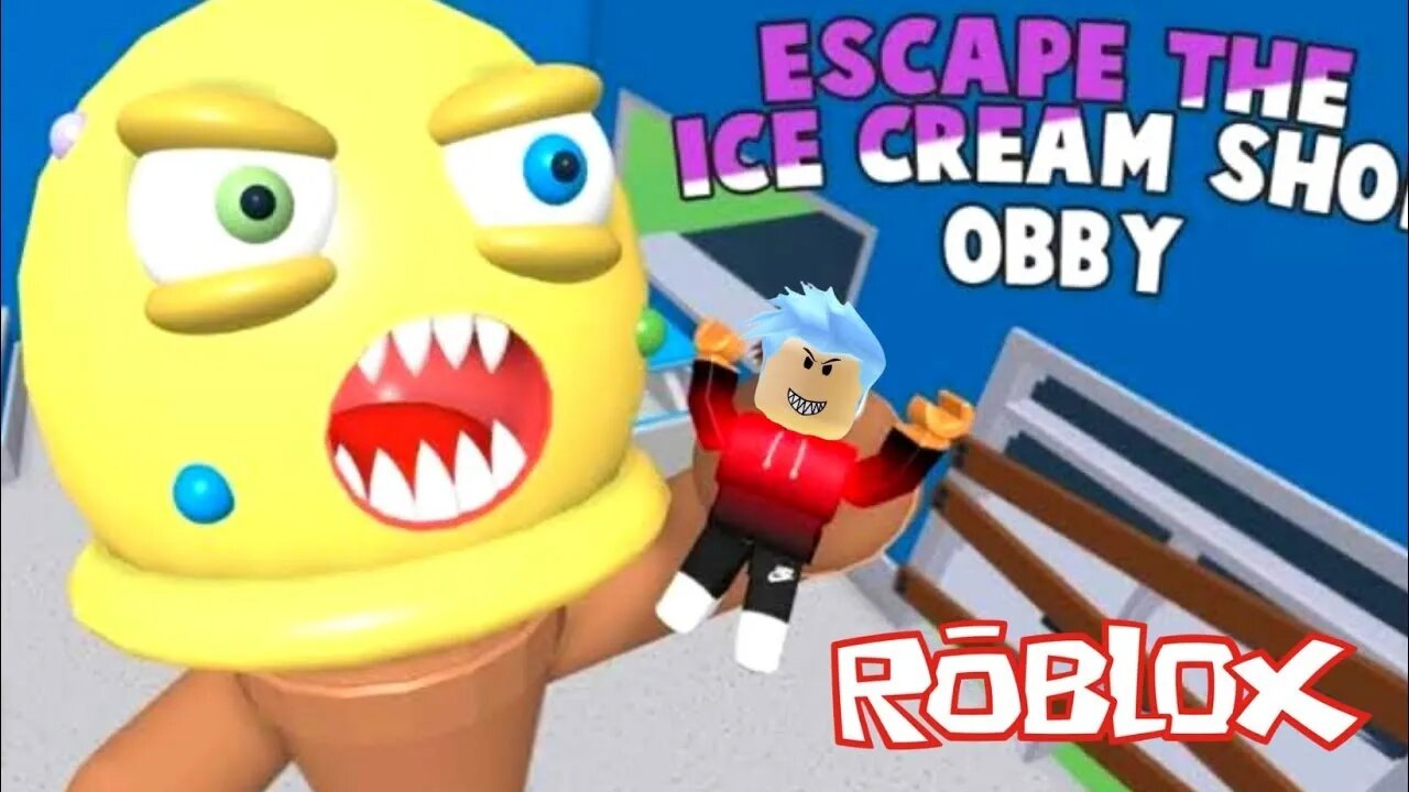 Roblox - FUGINDO DO SORVETE MALUCO (Escape The Ice Cream Shop Obby) | Janelinha games