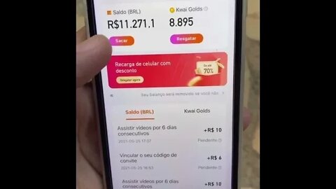 💥 COMO GANHAR no #KWAI SEM convidar NINGUÉM! Novo método! COMPROVADO! TESTE AGORA COD: Kwai700264789