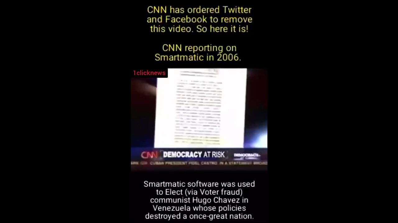 CNN’s 2006 Report of Smartmatic (Invented w/Sole Purpose to STEAL) Venezuela’s Elections