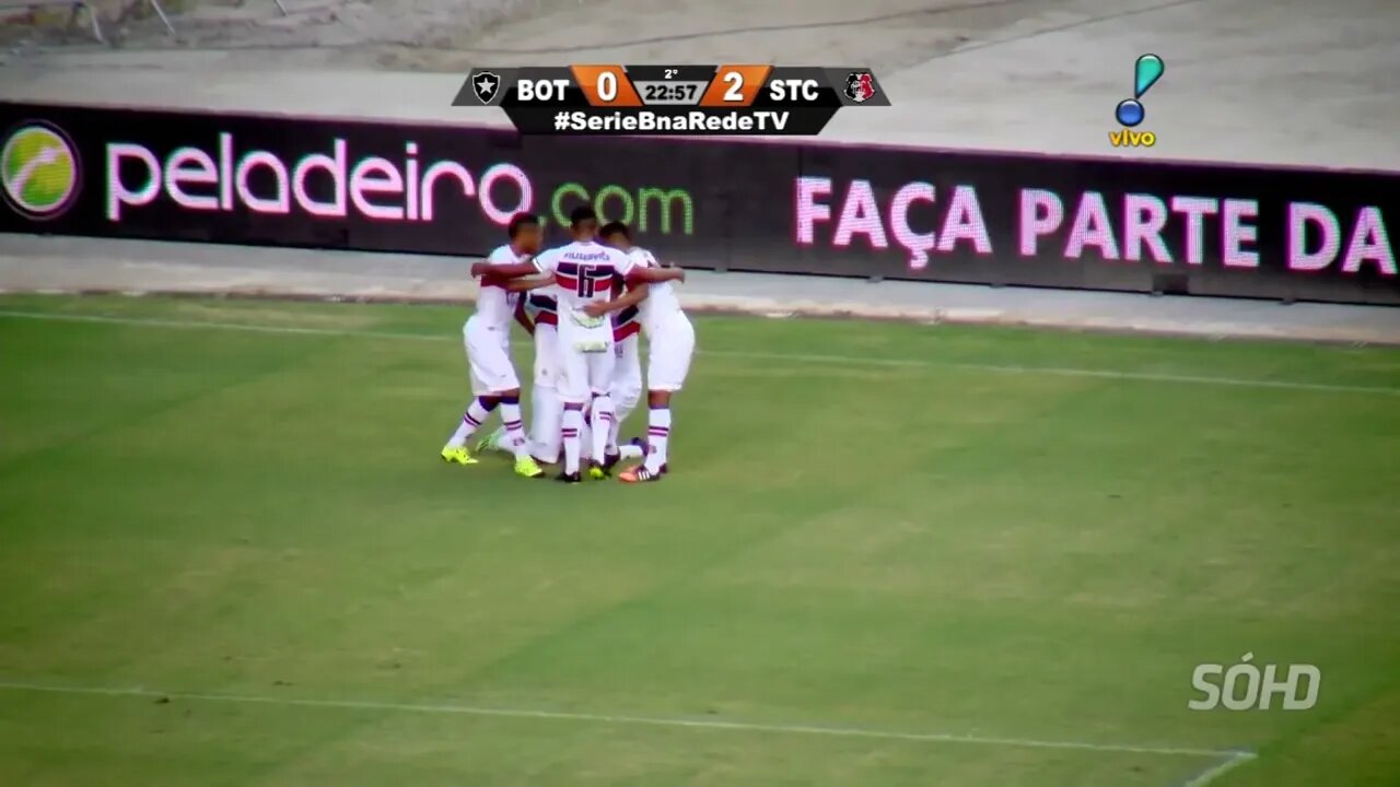 Os Gols do Jogo Botafogo 0 x 3 Santa Cruz Brasileirão Série B 14 11 2015