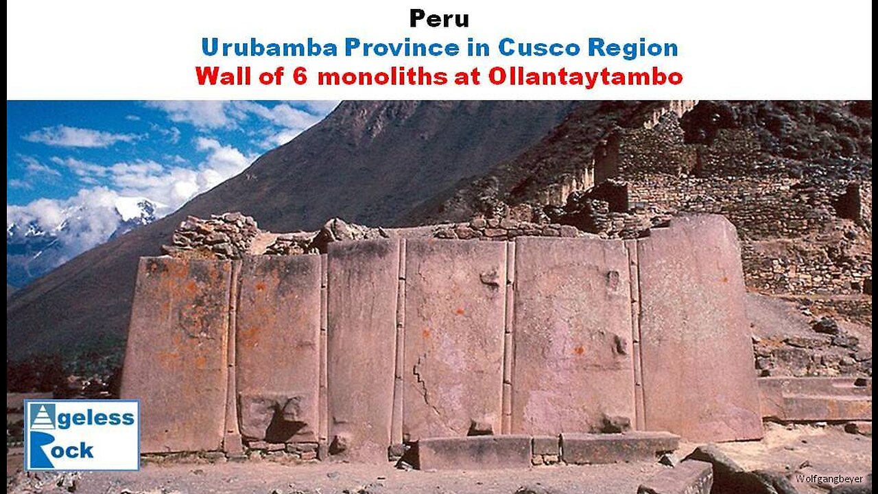 Ollantaytambo : What is the story @ Wall of 6 Monoliths?