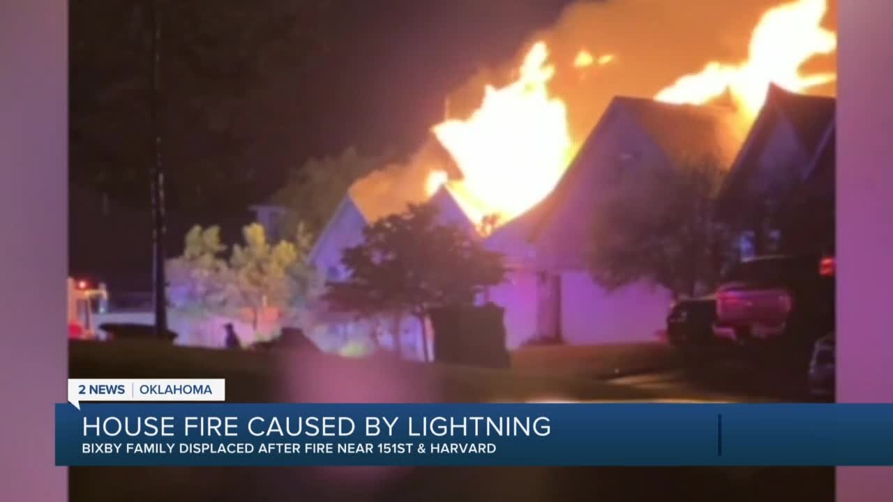 Lightning sparks Bixby house fire