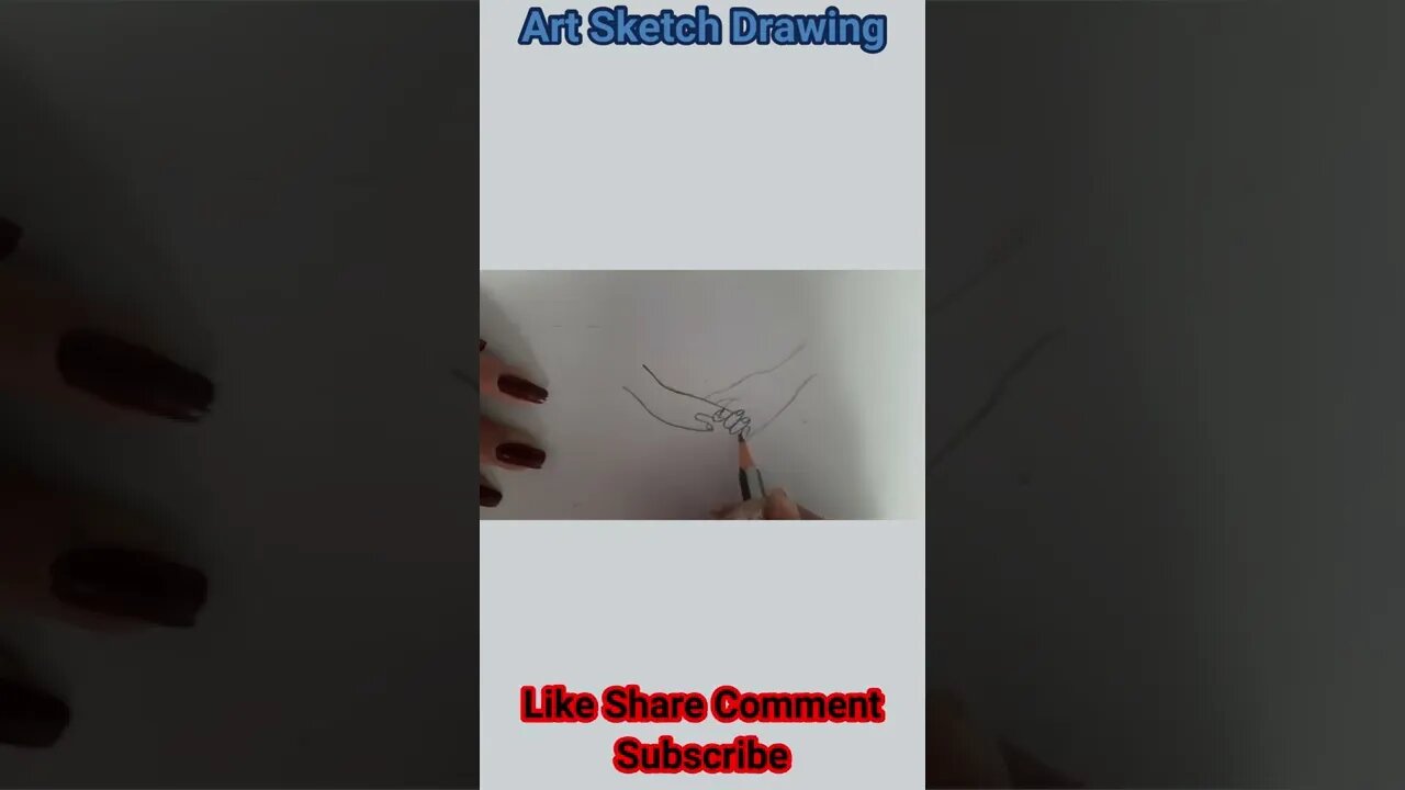 Easy Pencil Drawing Hands Tutorial Step by Step Shorts 3 #drawingshorts #shortsvideos