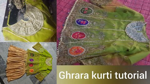 Gharara Kurti Cutting And Stitching in Hindi/Urdu