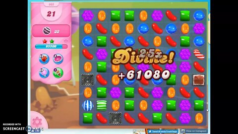 Candy Crush Level 665 Audio Talkthrough, 3 Stars 0 Boosters