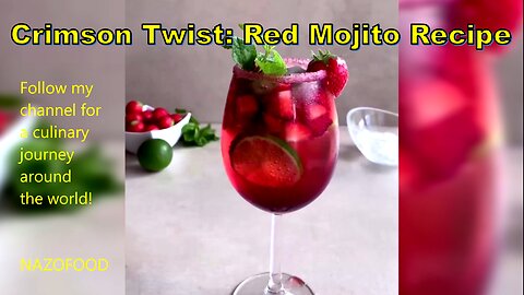 Crimson Twist: Red Mojito Recipe-موهیتو قرمز #RedMojitoRecipe #refreshingdrink #summercocktail