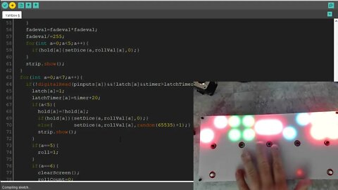 NeoPixel 216 Yahtzee finishing touches