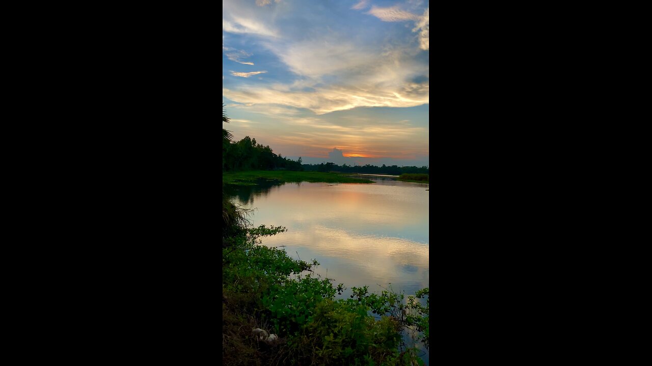 A view of a small river in a Bangladeshi village
