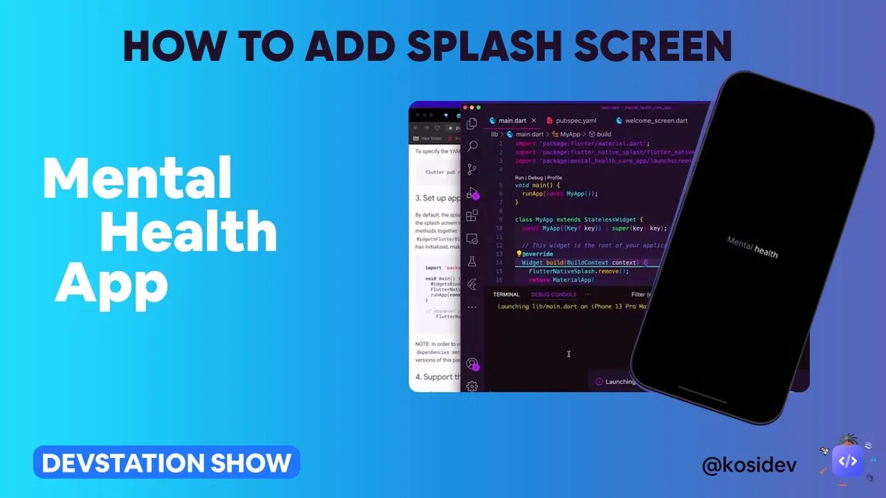 How To Add Splash Screen Flutter #ios #android