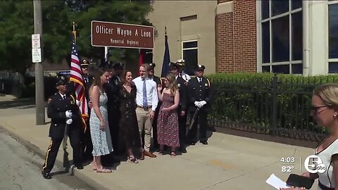 Part of Lorain Ave. named in honor of officer who died in line of duty in 2000