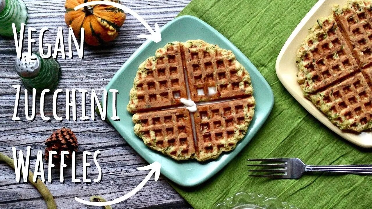 How To Make Zucchini Waffles [vegan]