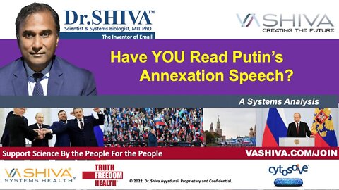 Dr.SHIVA LIVE: Have YOU Read Putin's Annexation Speech?