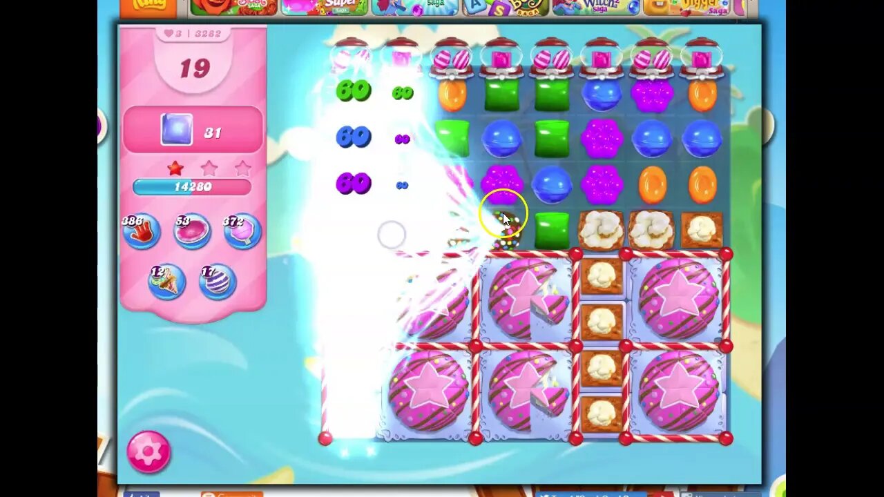 Candy Crush Level 3282 Talkthrough, 25 Moves 0 Boosters