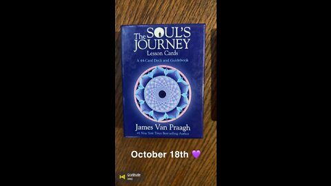 October 18th oracle card: gratitude
