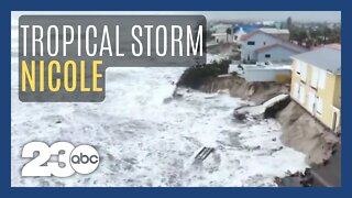 Nicole a tropical storm after making landfall in Florida as a cat 1 hurricane
