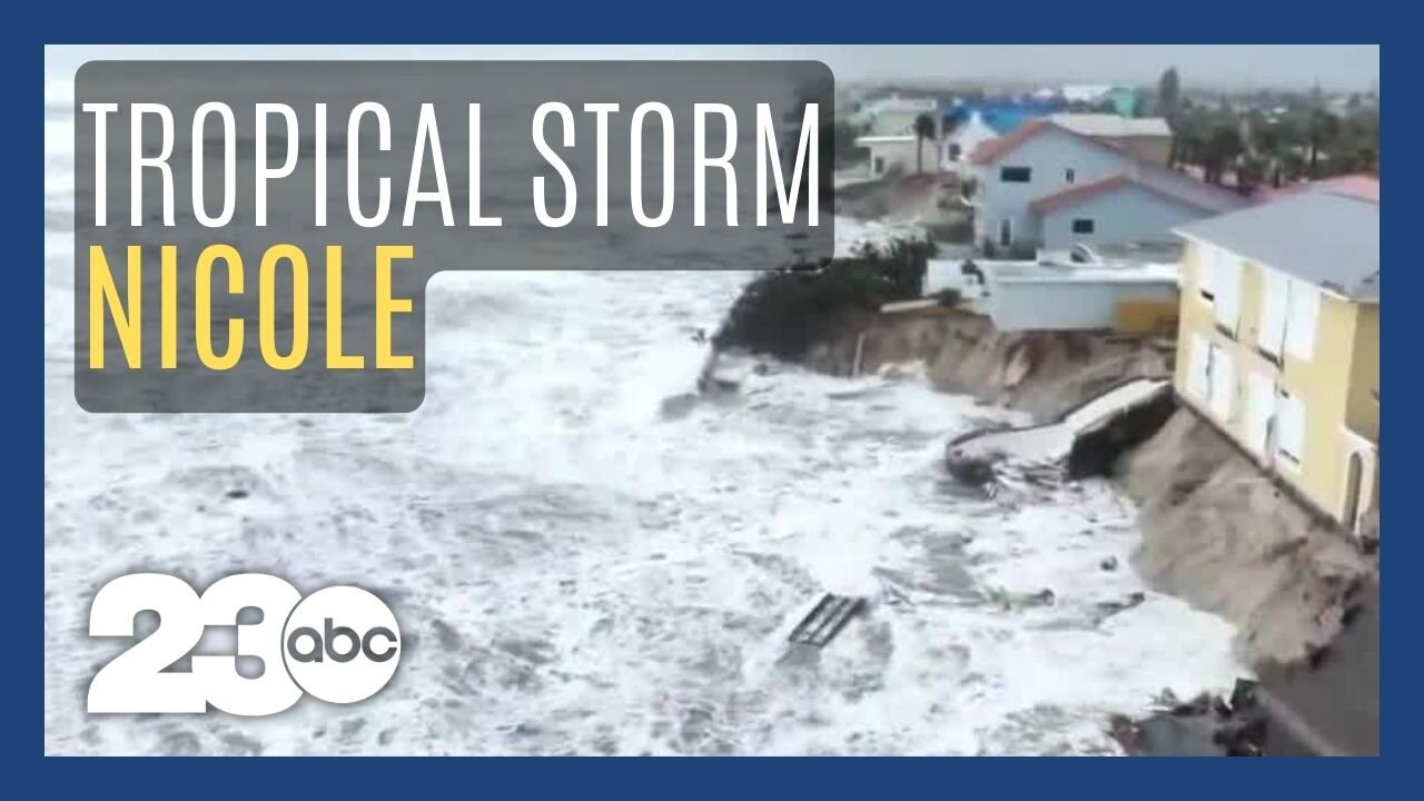 Nicole a tropical storm after making landfall in Florida as a cat 1 hurricane