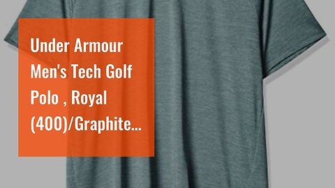 Under Armour Men's Tech Golf Polo , Royal (400)/Graphite , Large Tall