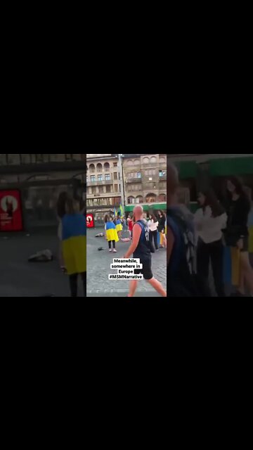 European provoke Pro-Ukrainian protest #shorts #europe #ukraine #shortsvideo