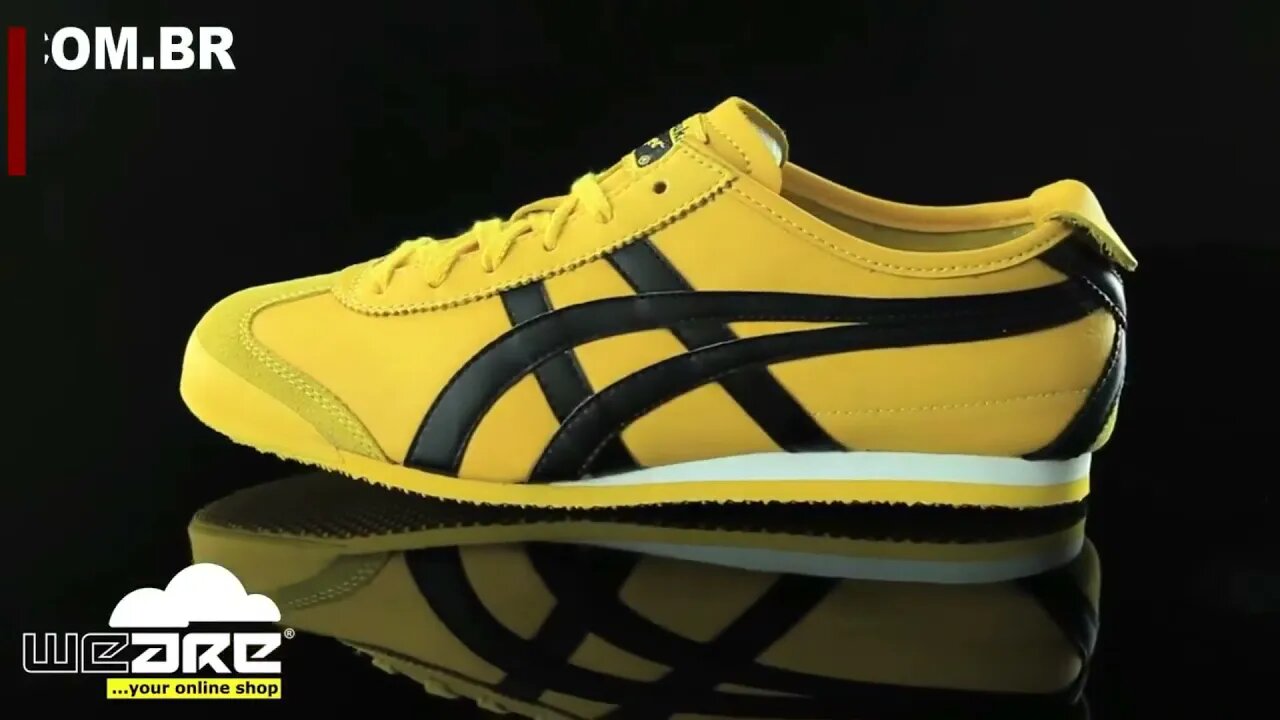 VIDEO ONITSUKA AMARELO COM FAIXA PRETA