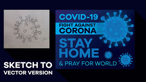Corona Virus Post Design tutorial | Adobe illustrator tutorial sketch convert to vector version