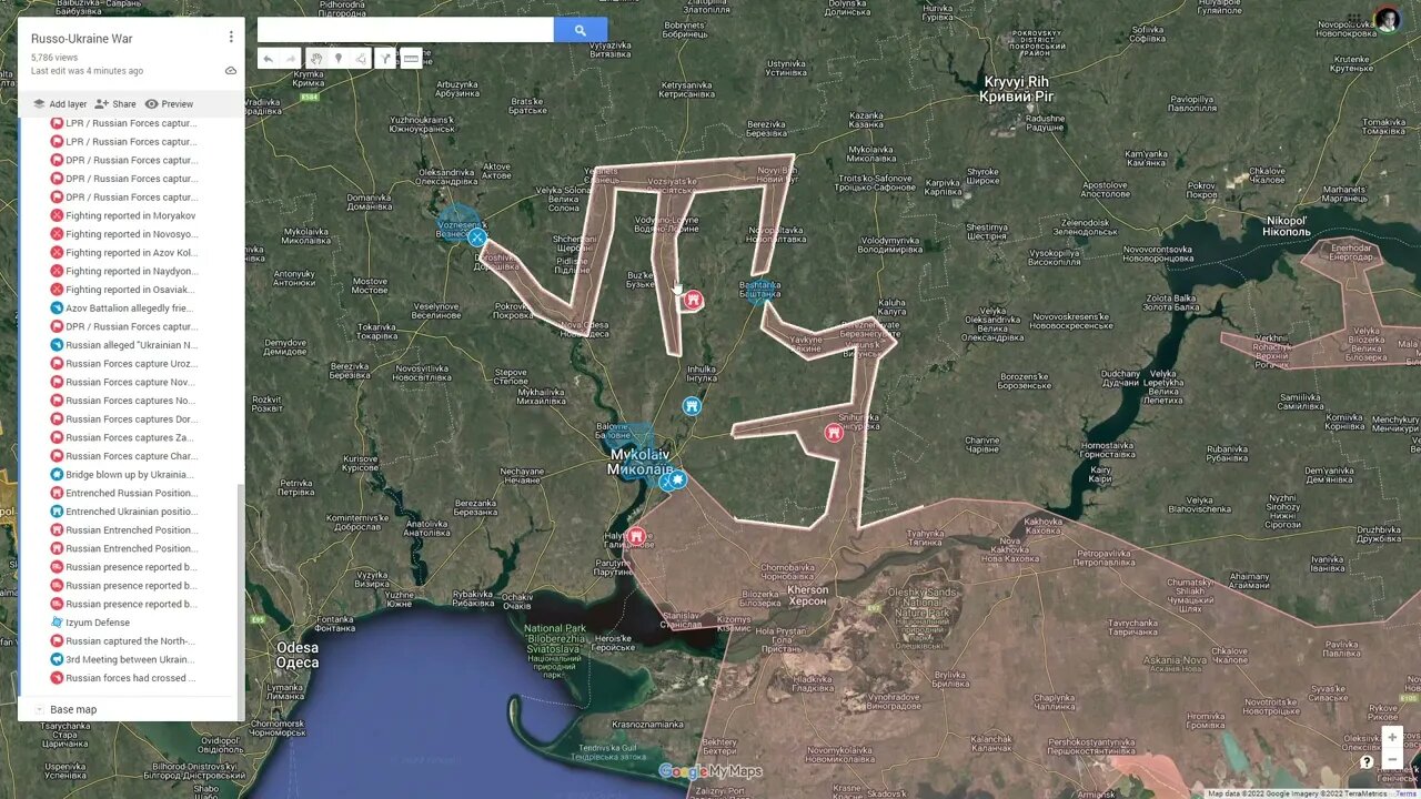 [ Mykolaiv Front ] Russian Forward Operating Base revealed; Ukr not going on counter : blow bridge