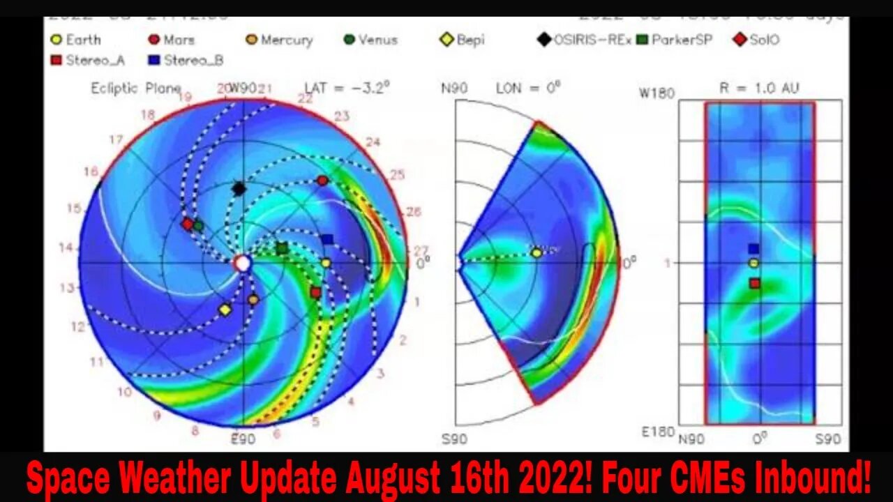 Space Weather Update August 16th 2022! Four CMEs Inbound!