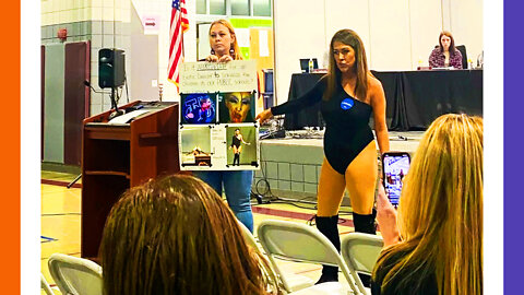 Lady Wears A Drag Queen Outfit At A School Board Meeting