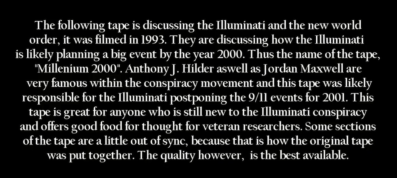 What is the Illuminati and the New World Order explained by Professionals - 1993 / 2000