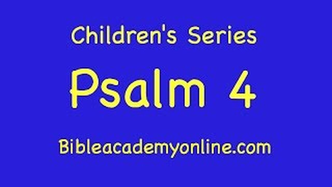 CS Psalm 4 An Individual Lament Psalm