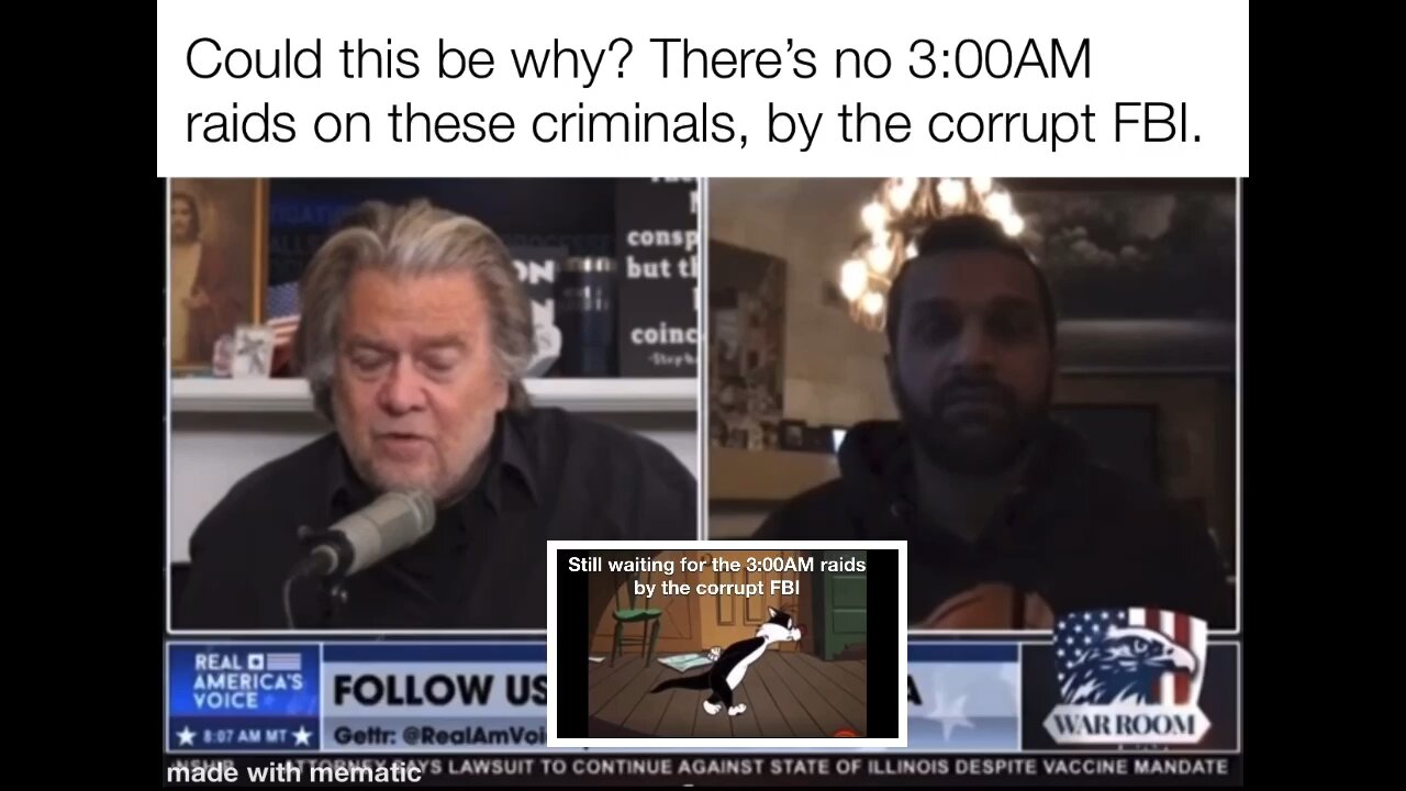 Still no 3:00AM raids of these criminals by the corrupt FBI
