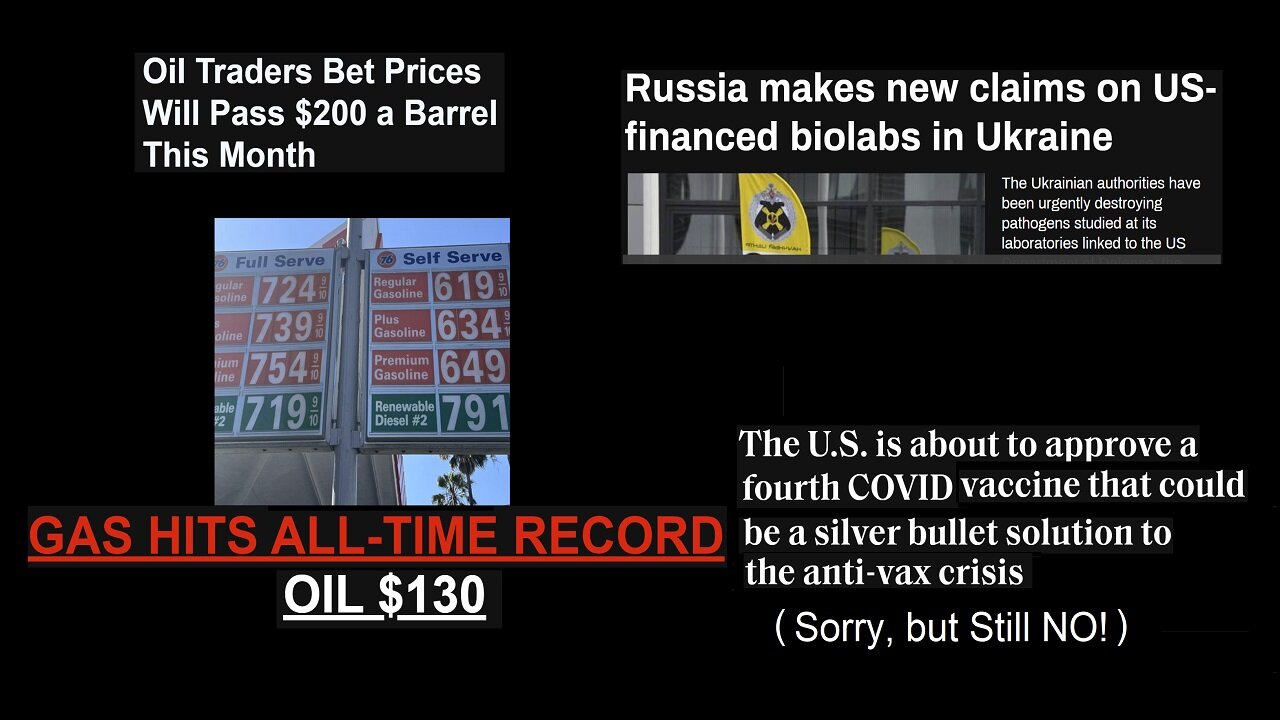 Oil Spikes, 4th Vax, Biolabs Ukraine? & Other News