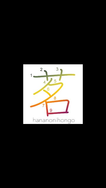 茗 - tea/Japanese ginger - Learn how to write Japanese Kanji 茗 - hananonihongo.com