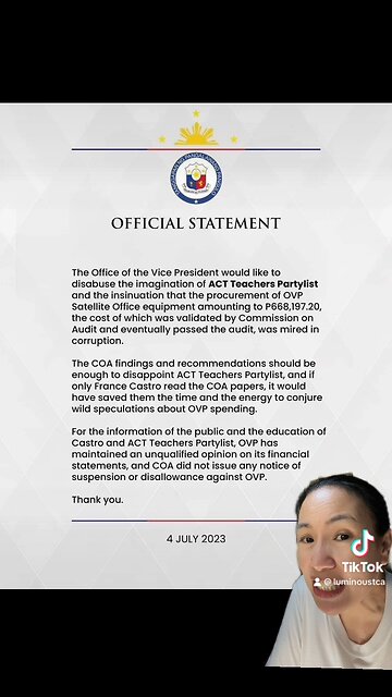 OVP shoots down ACT Teachers Partylist allegations