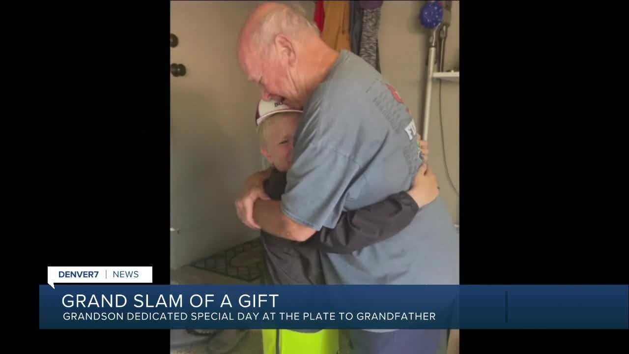 9-year-old baseball player shares special gift with grandfather