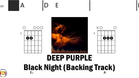 DEEP PURPLE Black Night - Backing Track FCN GUITAR CHORDS & LYRICS