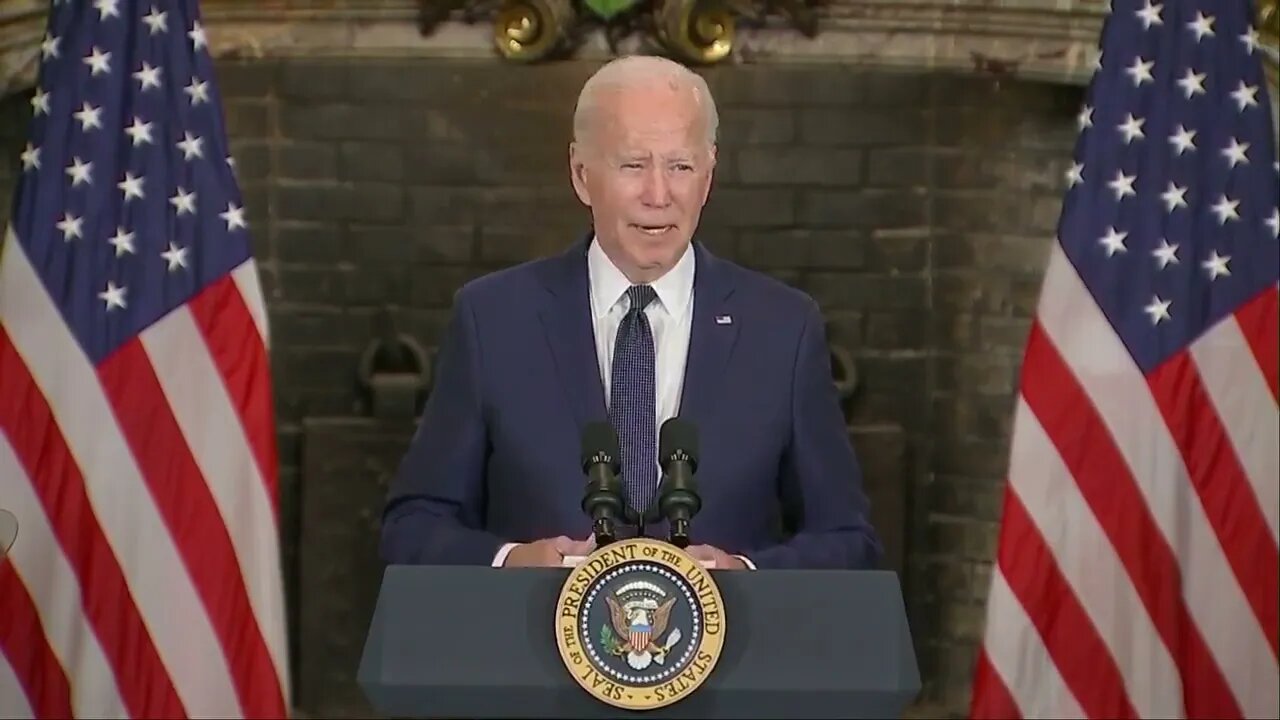 Biden, Mumbling, Says "The Only Ultimate Answer Here Is A Two-State Solution That's Real"