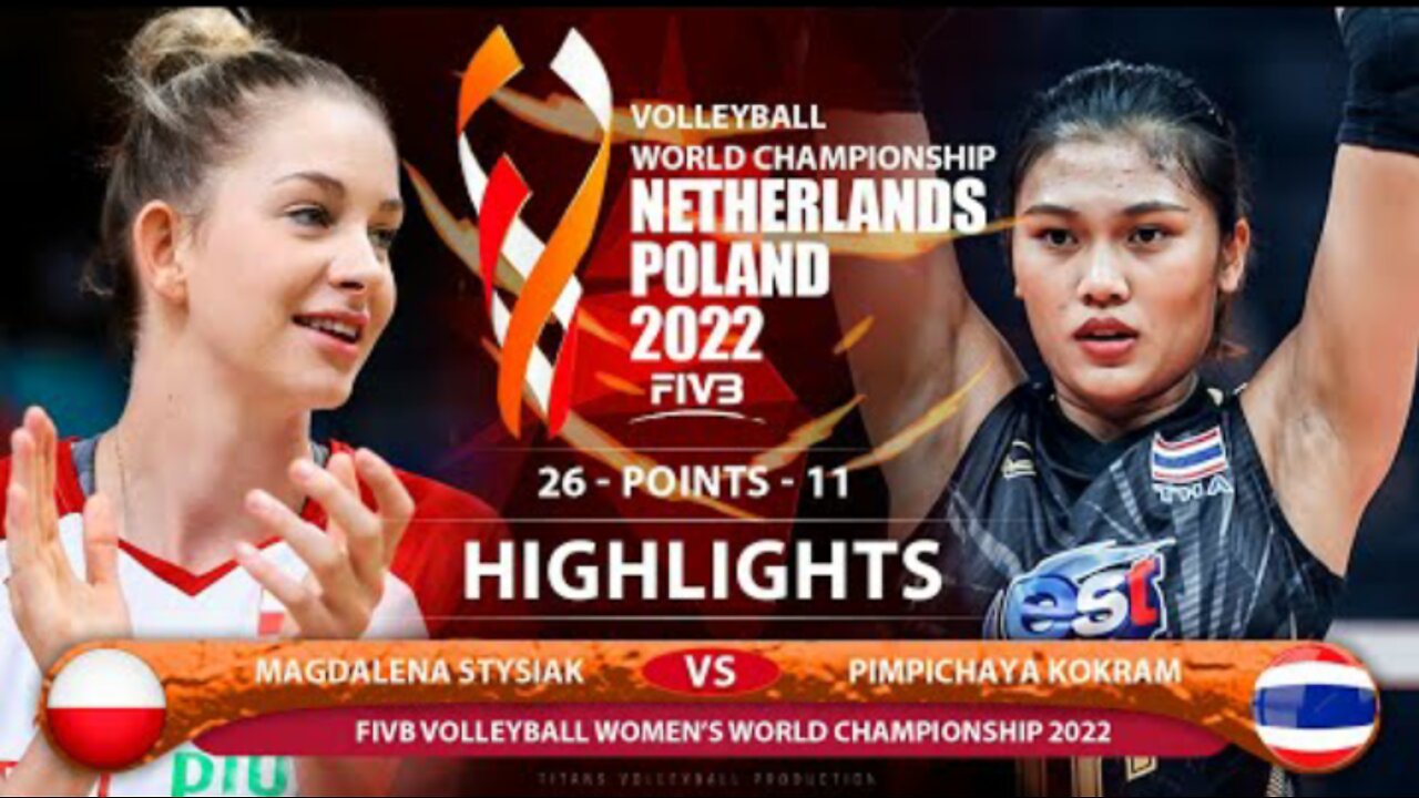 Magdalena Stysiak vs Pimpichaya kokram | Poland vs Thailand | Highlights | World Champion 2022 (HD)