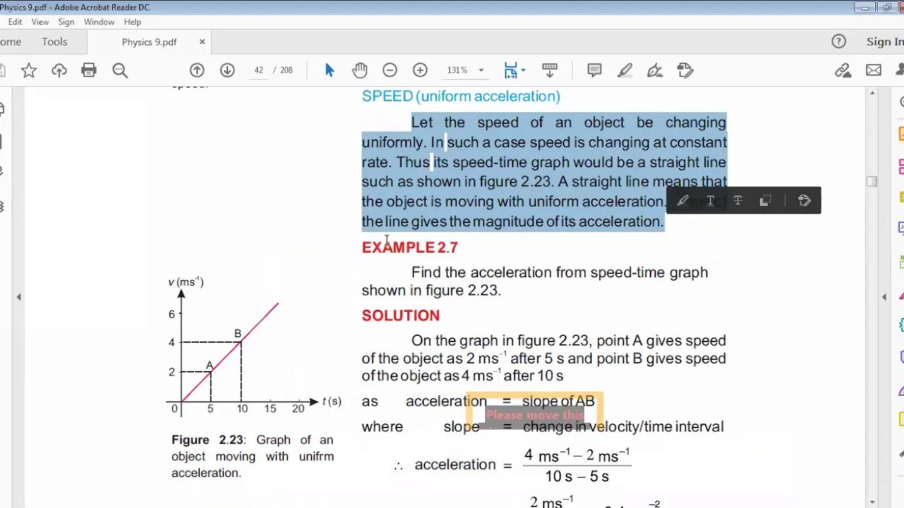PHYSICS Class 9th CH#2Speed time graph, equations of motion