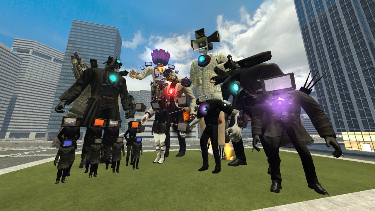 NEW TITAN CAMERAMAN UPGRADED AND WOMAN TV VS ALL BOSSES TITAN TV MAN, SPEAKERMAN In Garry's Mod!