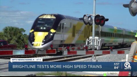 Brightline conducts more high-speed train testing